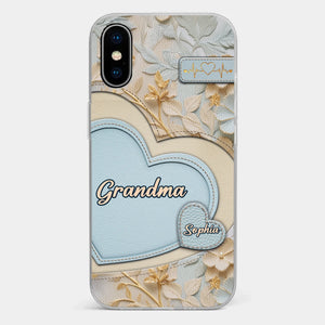 Tied Together By Love - Family Personalized Custom 3D Inflated Effect Printed Clear Phone Case - Mother's Day, Gift For Mom, Grandma