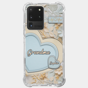 Tied Together By Love - Family Personalized Custom 3D Inflated Effect Printed Clear Phone Case - Mother's Day, Gift For Mom, Grandma