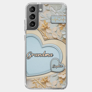 Tied Together By Love - Family Personalized Custom 3D Inflated Effect Printed Clear Phone Case - Mother's Day, Gift For Mom, Grandma