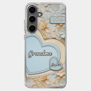Tied Together By Love - Family Personalized Custom 3D Inflated Effect Printed Clear Phone Case - Mother's Day, Gift For Mom, Grandma