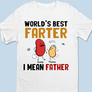 Blame It On The Beans Or Dad - Family Personalized Custom Unisex T-shirt, Premium T-shirt, Hoodie - Father's Day, Gift For Dad