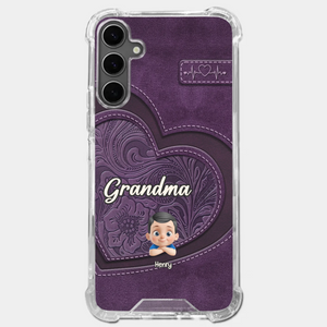 Always In Your Hug, Grandma - Family Personalized Custom Clear Phone Case - Mother's Day, Gift For Mom, Grandma