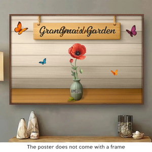 My Garden Of Joy - Family Personalized Custom Horizontal Poster - Mother's Day, Gift For Mom, Grandma