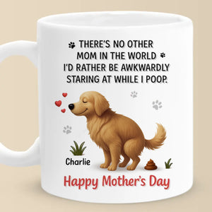 Mom's Love Knows No Stink - Dog Personalized Custom Black Mug - Mother's Day, Gift For Pet Owners, Pet Lovers