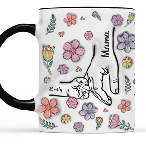 The Most Beautiful Flowers Bloom In A Mother’s Love - Family Personalized Custom 3D Inflated Effect Printed Mug - Mother's Day, Gift For Mom, Grandma