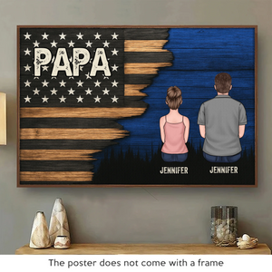 Papa, Our Loudest Pride - Family Personalized Custom Horizontal Poster - Father's Day, Gift For Dad, Grandpa