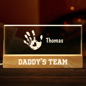 Touching Dads Heart Daily - Family Personalized Custom Acrylic Letters 3D LED Night Light - Father's Day, Gift For Dad, Grandpa