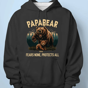 Papa Bear Mode, Always On - Family Personalized Custom Unisex T-shirt, Premium T-shirt, Hoodie - Father's Day, Gift For Dad, Grandpa