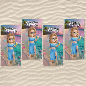 Catch Me Where The Waves Are - Bestie Personalized Custom Beach Towel - Summer Vacation Gift, Birthday Pool Party Gift For Best Friends, BFF, Sisters