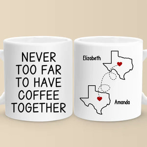 Cherishing Moments With My Besties This Holiday - Bestie Personalized Custom Mug - Christmas Gift For Best Friends, BFF, Sisters