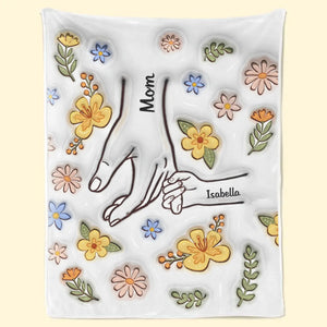 We Love You Mom - Family Personalized Custom 3D Inflated Effect Printed Blanket - Mother's Day, Gift For Mom, Grandma