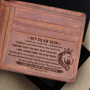 Mom to Son -  I Love You Now And Forever - Bifold Wallet