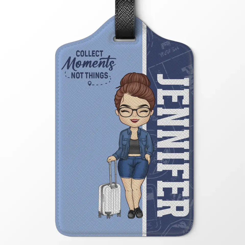 To Travel Is To Live - Travel Personalized Custom Luggage Tag - Holiday Vacation Gift, Gift For Adventure Travel Lovers