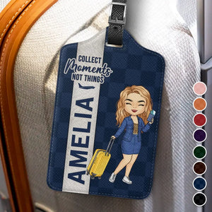 Collect Moments - Travel Personalized Custom Luggage Tag - Holiday Vacation Gift, Gift For Adventure Travel Lovers