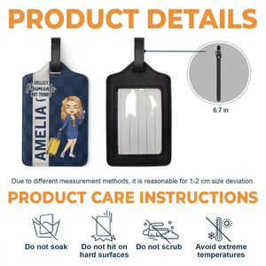 Collect Moments - Travel Personalized Custom Luggage Tag - Holiday Vacation Gift, Gift For Adventure Travel Lovers
