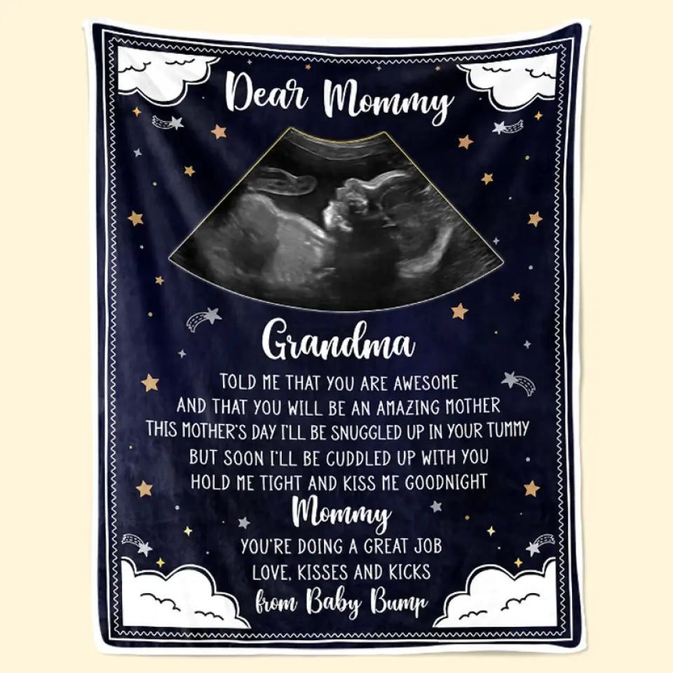 Custom Photo Hold Me Close To You - Family Personalized Custom Blanket - Baby Shower Gift, Gift For First Mom