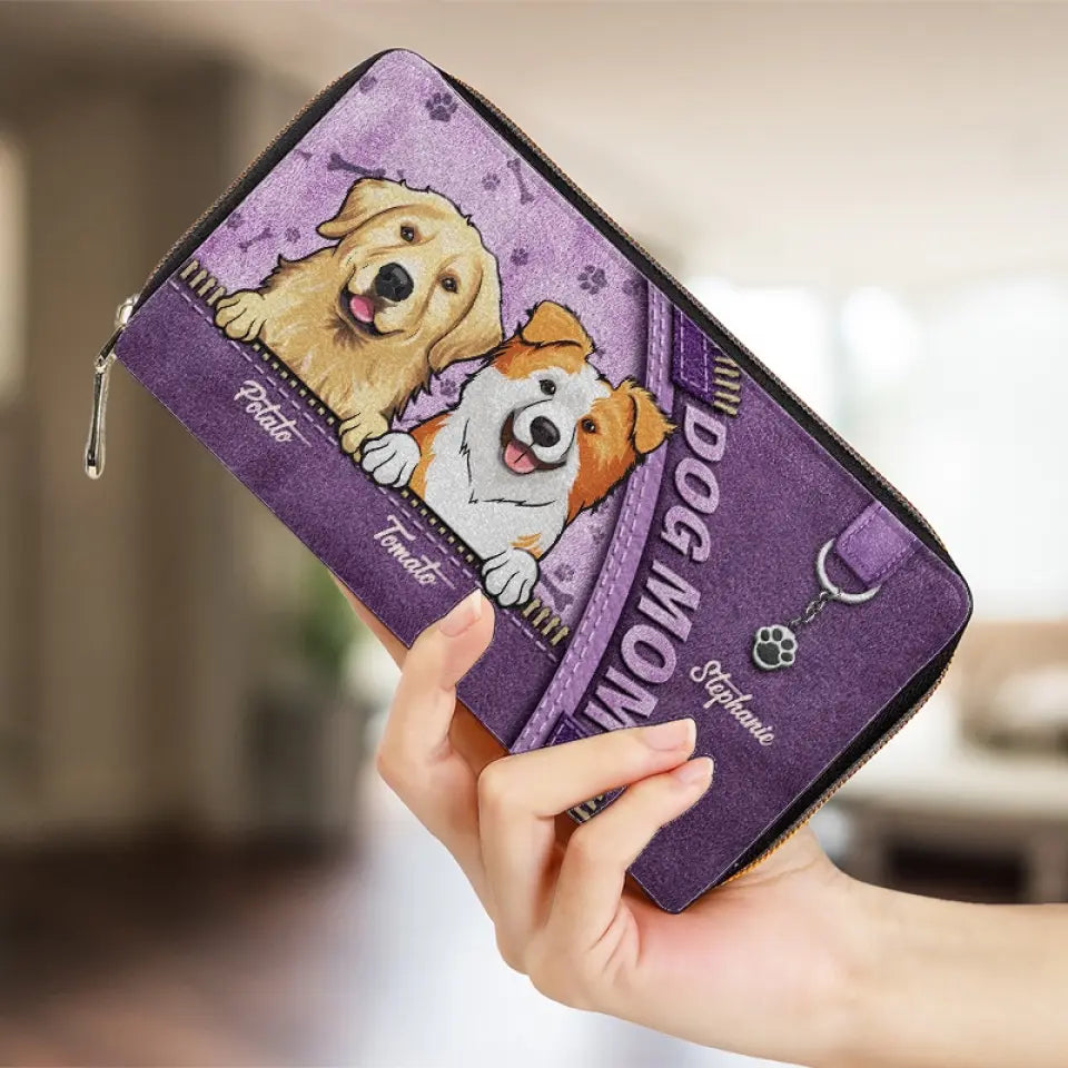 Dogs Just Need You And Love - Dog & Cat Personalized Custom Leather Long Wallet - Gift For Pet Owners, Pet Lovers