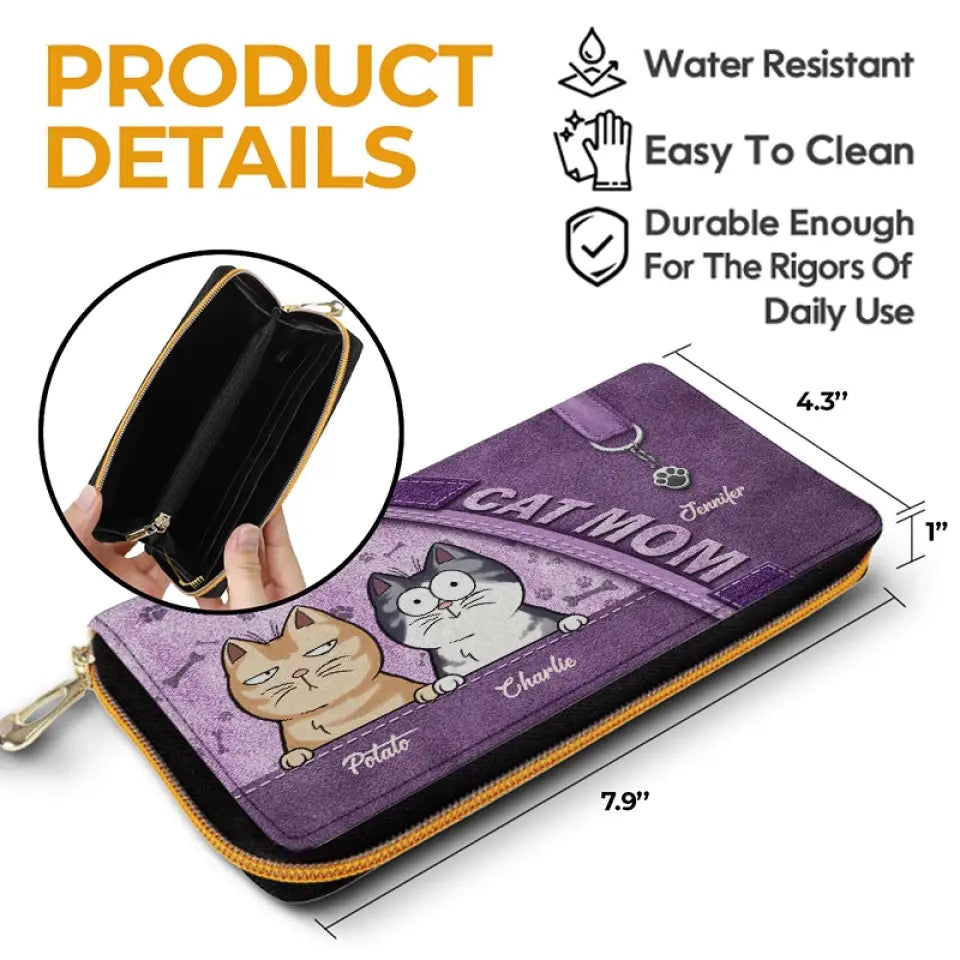 We Just Need You And Love - Dog & Cat Personalized Custom Leather Long Wallet - Gift For Pet Owners, Pet Lovers