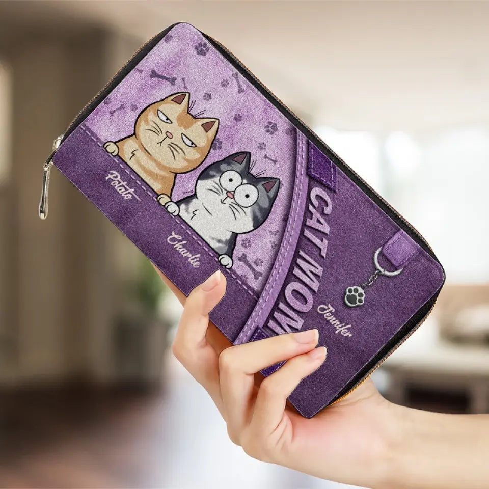 We Just Need You And Love - Dog & Cat Personalized Custom Leather Long Wallet - Gift For Pet Owners, Pet Lovers