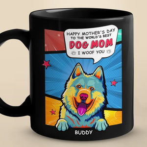 World's Best Dog Mom - Dog Personalized Custom Black Mug - Mother's Day Gift For Pet Owners, Pet Lovers