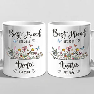 From Bestie To Auntie - Bestie Personalized Custom Mug - Gift For Best Friends, BFF, Sisters