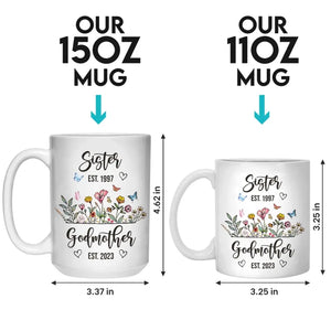 From Bestie To Godmother - Bestie Personalized Custom Mug - Gift For Best Friends, BFF, Sisters