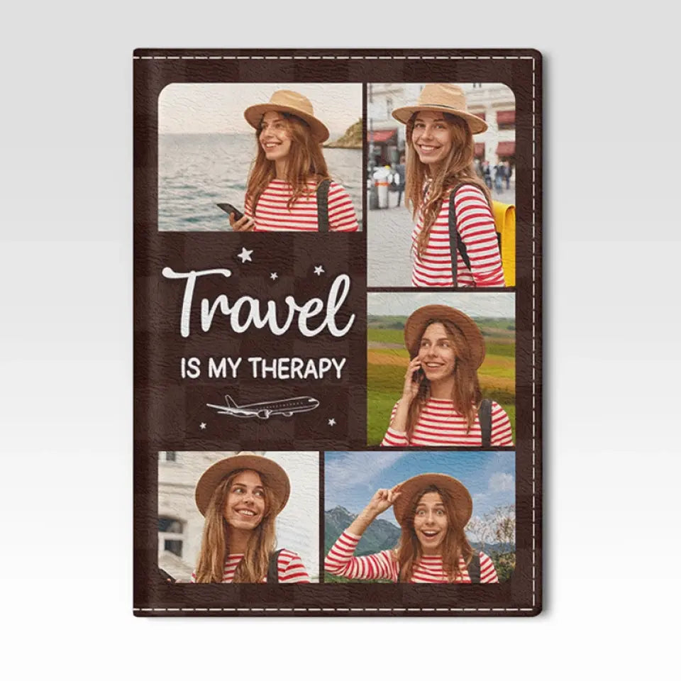 Custom Photo Catch Flights, Not Feelings - Travel Personalized Custom Passport Cover, Passport Holder - Holiday Vacation Gift, Gift For Adventure Travel Lovers