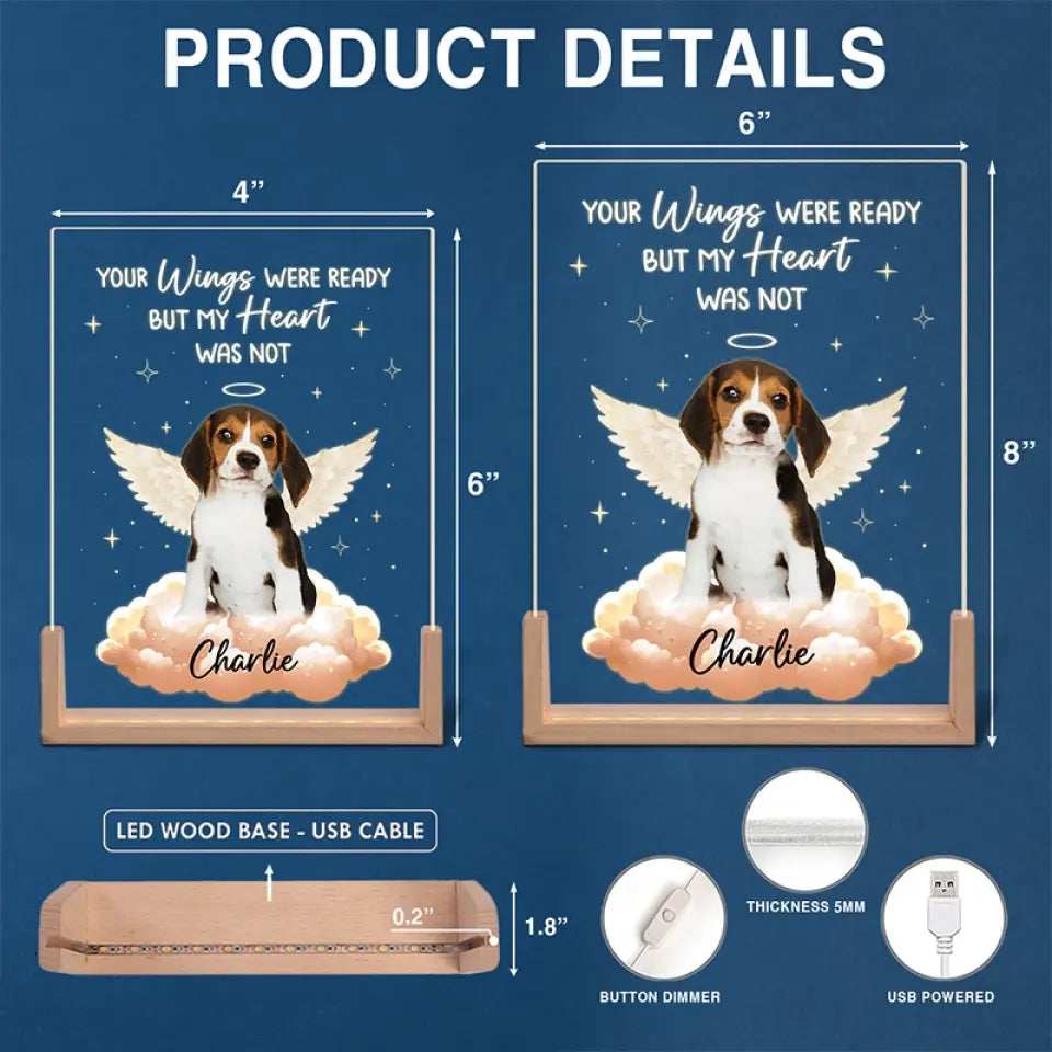 Custom Photo You Left Paw Prints On My Heart - Memorial Personalized Custom Shaped 3D LED Walnut Night Light - Sympathy Gift For Pet Owners, Pet Lovers