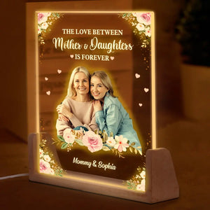 Custom Photo Forever Linked Together - Family Personalized Custom Shaped 3D LED Walnut Night Light - Mother's Day, Gift For Mom