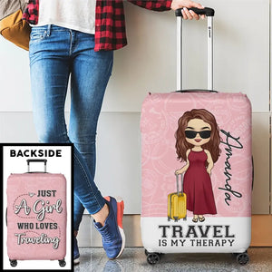 Collect Moments, Not Things - Travel Personalized Custom Luggage Cover - Holiday Vacation Gift, Gift For Adventure Travel Lovers