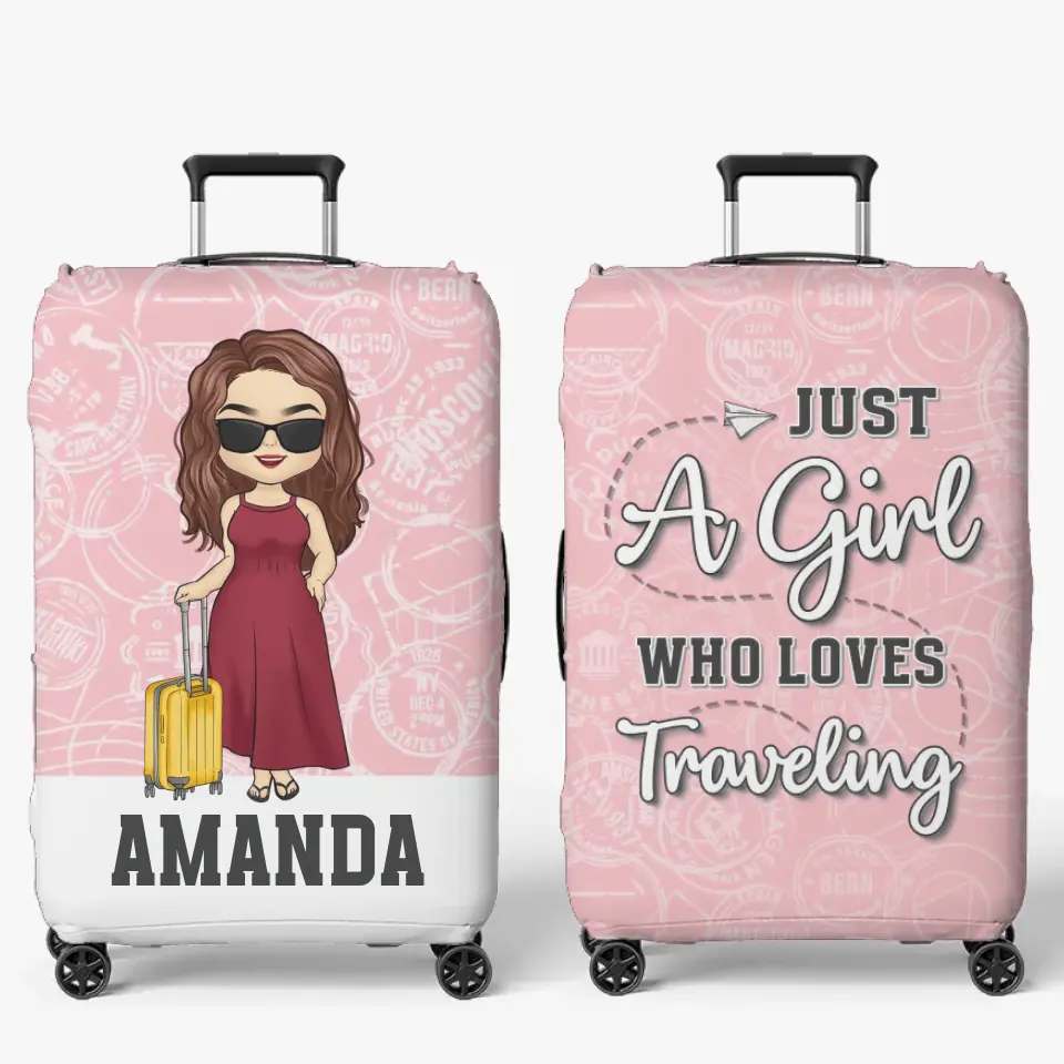So The Adventure Begins - Travel Personalized Custom Luggage Cover - Holiday Vacation Gift, Gift For Adventure Travel Lovers