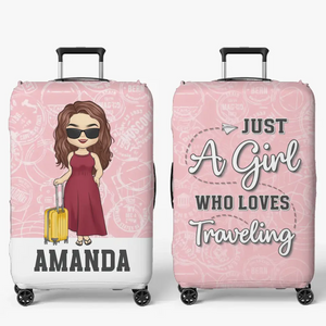 So The Adventure Begins - Travel Personalized Custom Luggage Cover - Holiday Vacation Gift, Gift For Adventure Travel Lovers