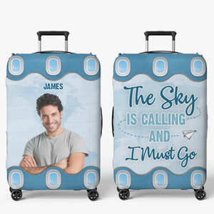 Custom Photo Summer Is Calling - Travel Personalized Custom Luggage Cover - Holiday Vacation Gift, Gift For Adventure Travel Lovers