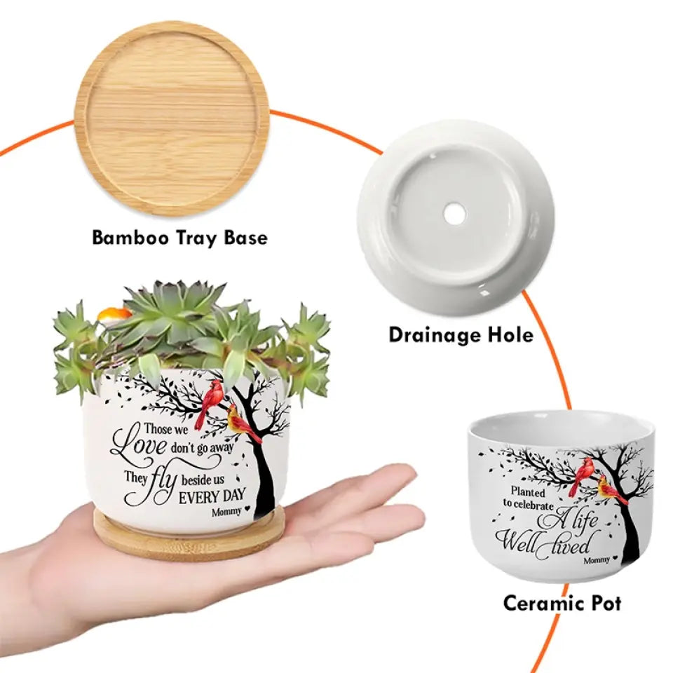 I'm Always With You - Memorial Personalized Custom Home Decor Ceramic Plant Pot - Sympathy Gift For Family Members