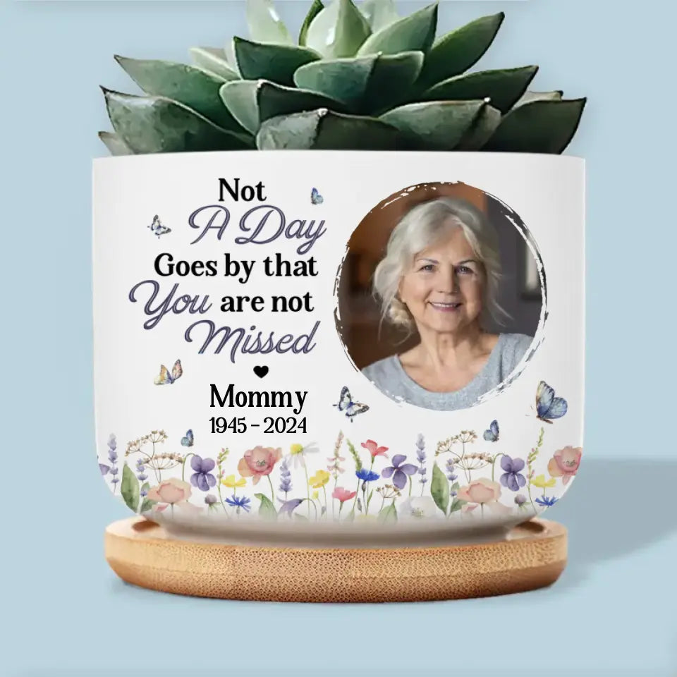 Custom Photo Someone We Love Is In Heaven - Memorial Personalized Custom Home Decor Ceramic Plant Pot - Sympathy Gift For Family Members