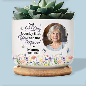 Custom Photo Someone We Love Is In Heaven - Memorial Personalized Custom Home Decor Ceramic Plant Pot - Sympathy Gift For Family Members