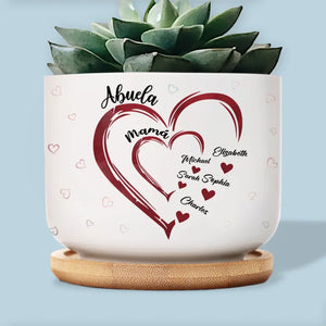 The Amazing Journey Of A Mother's Love - Family Personalized Custom Home Decor Ceramic Plant Pot - Mother's Day, House Warming Gift For Mom, Grandma