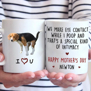 We Make Eye Contact - Dog & Cat Personalized Custom Mug - Mother's Day, Gift For Pet Owners, Pet Lovers