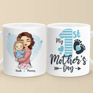 A Mother’s Happiness Is Like A Beacon - Family Personalized Custom Mug - Mother's Day, Baby Shower Gift, Gift For First Mom