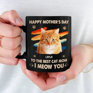 Custom Photo A Mother Must Think Twice - Dog & Cat Personalized Custom Black Mug - Mother's Day, Gift For Pet Owners, Pet Lovers