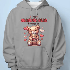 This Grandma Bear Belongs To - Family Personalized Custom Unisex T-shirt, Hoodie, Sweatshirt - Mother's Day, Gift For Mom, Grandma