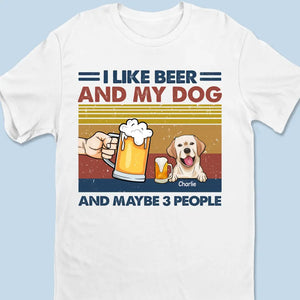 I Like Dog And Beer - Dog Personalized Custom Unisex T-shirt, Hoodie, Sweatshirt - Father's Day, Gift For Pet Owners, Pet Lovers