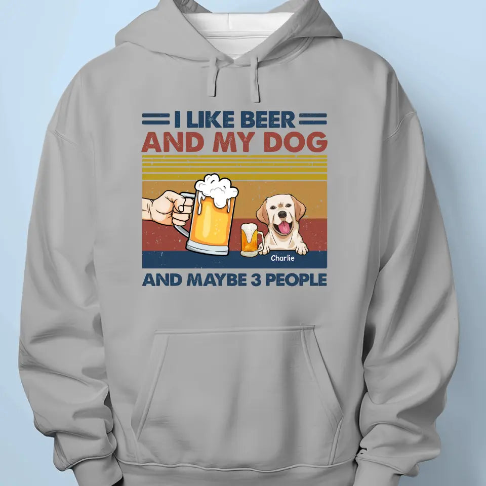 I Like Dog And Beer - Dog Personalized Custom Unisex T-shirt, Hoodie, Sweatshirt - Father's Day, Gift For Pet Owners, Pet Lovers