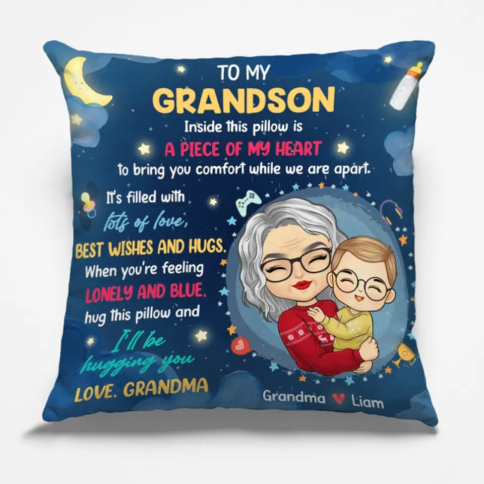 Thank You For Your Endless Love And Lessons - Family Personalized Custom Pillow - Gift From Grandma