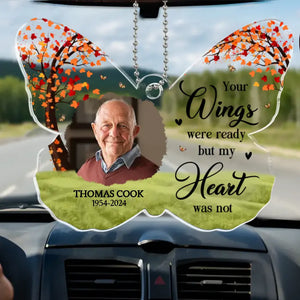 Custom Photo Forever In My Heart - Memorial Personalized Custom Car Ornament - Acrylic Custom Shaped - Sympathy Gift For Family Members