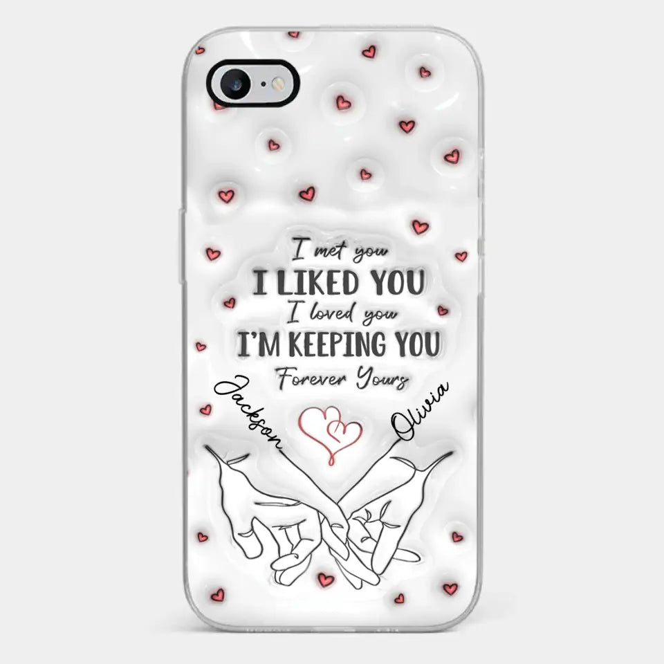From Our First Kiss Till Our Last Breath - Couple Personalized Custom 3D Inflated Effect Printed Clear Phone Case - Gift For Husband Wife, Anniversary