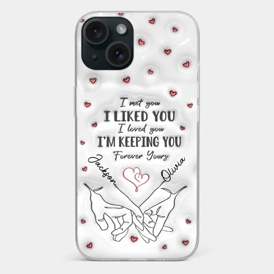 From Our First Kiss Till Our Last Breath - Couple Personalized Custom 3D Inflated Effect Printed Clear Phone Case - Gift For Husband Wife, Anniversary