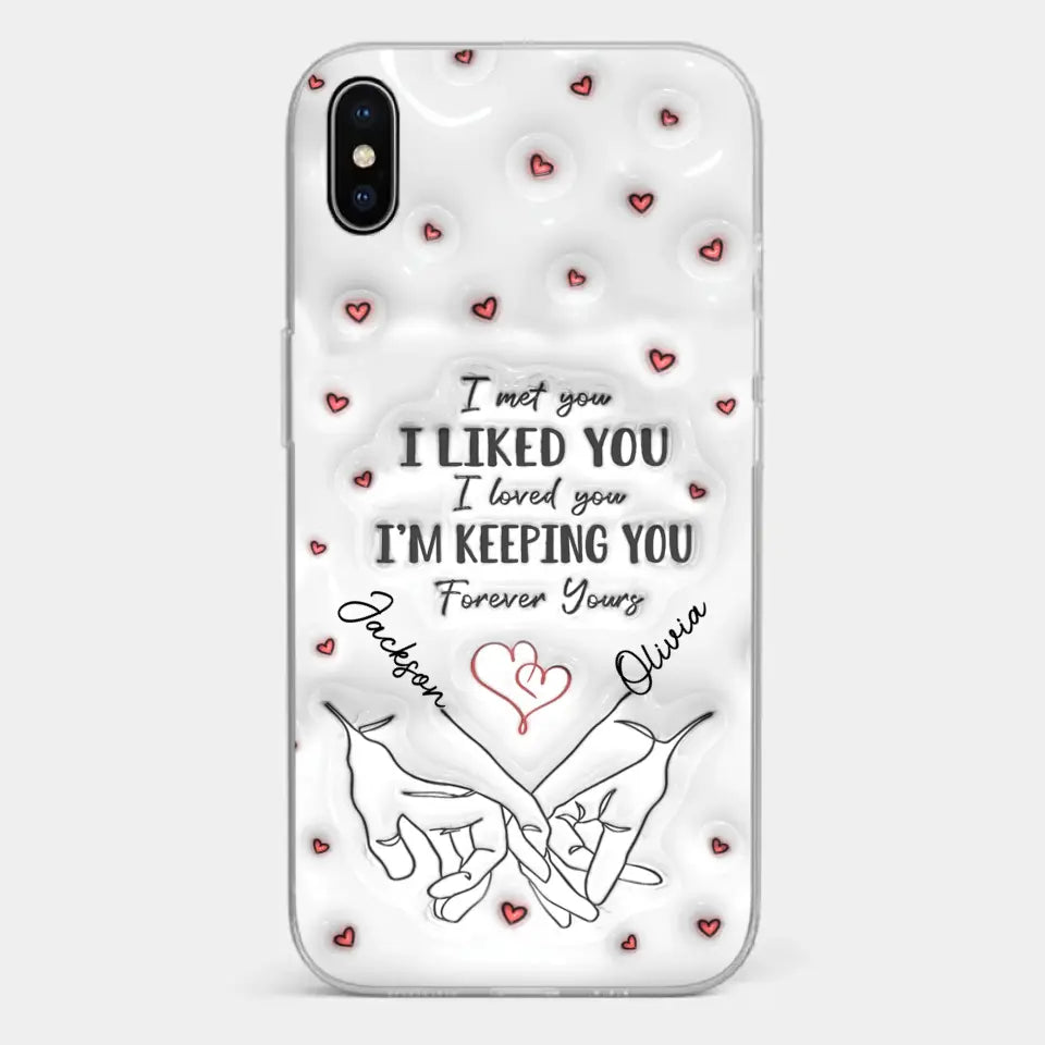 From Our First Kiss Till Our Last Breath - Couple Personalized Custom 3D Inflated Effect Printed Clear Phone Case - Gift For Husband Wife, Anniversary