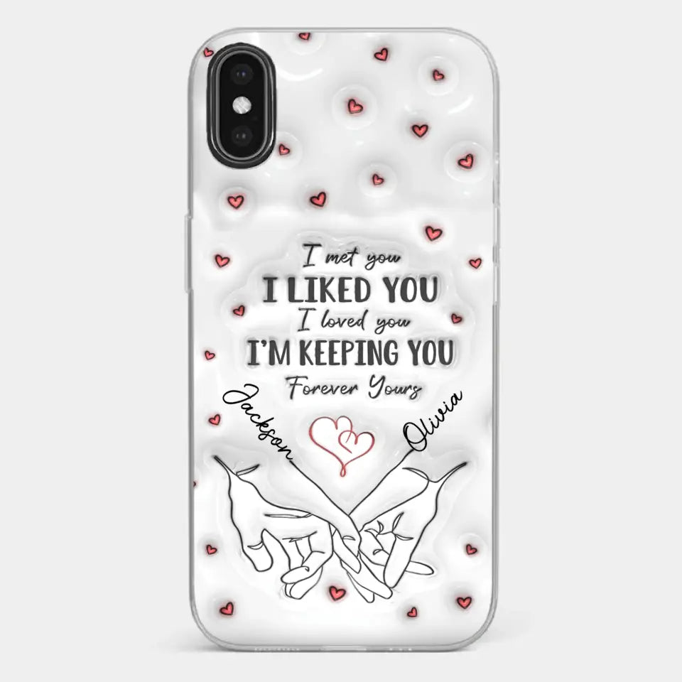 From Our First Kiss Till Our Last Breath - Couple Personalized Custom 3D Inflated Effect Printed Clear Phone Case - Gift For Husband Wife, Anniversary