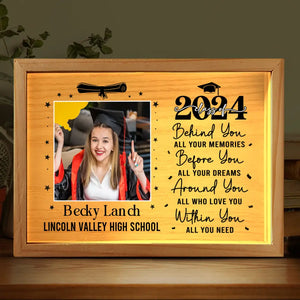 Custom Photo Success Is Getting What You Want - Family Personalized Custom Frame Light Box - Graduation Gift For Siblings, Brothers, Sisters